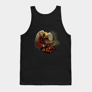 Saint Michael Archangel against the Devil Tank Top